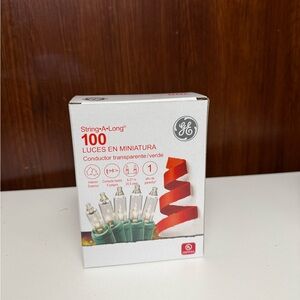 GE String-A-Long 100 Miniature clear Lights green wire
